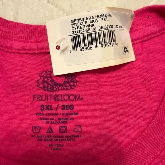 Fruit of the Loom 360 breathe coral T shirt 3XL nwt - Picture 4 of 4